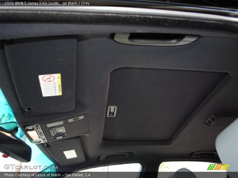 Jet Black / Grey 2003 BMW 5 Series 540i Sedan