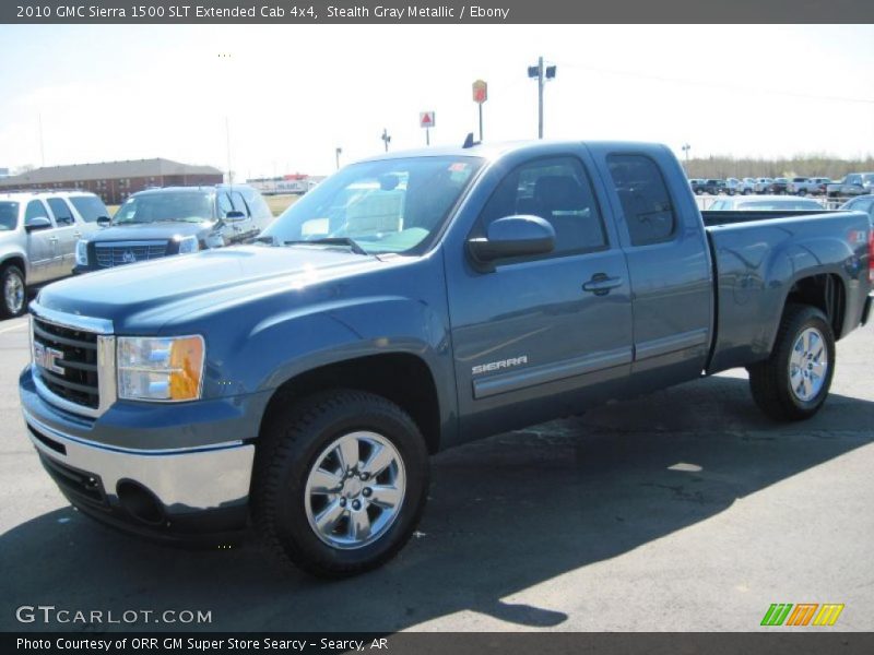 Stealth Gray Metallic / Ebony 2010 GMC Sierra 1500 SLT Extended Cab 4x4