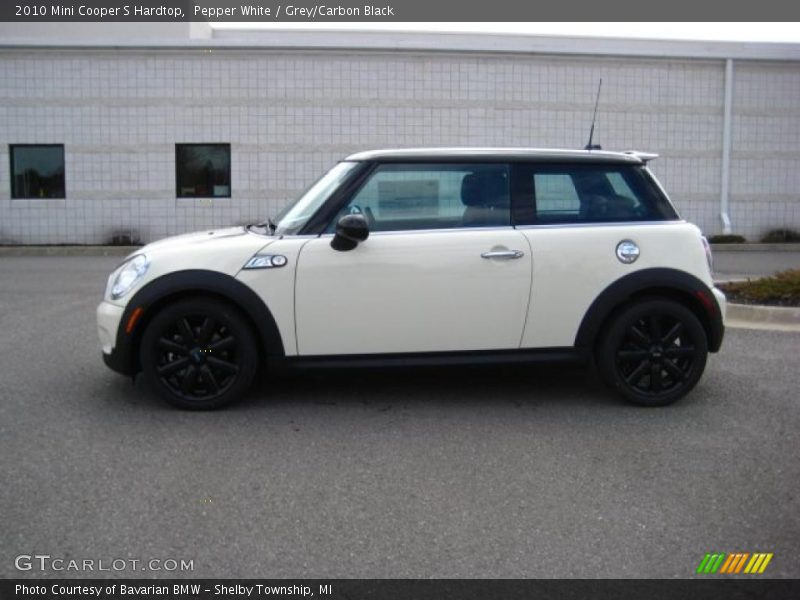 Pepper White / Grey/Carbon Black 2010 Mini Cooper S Hardtop