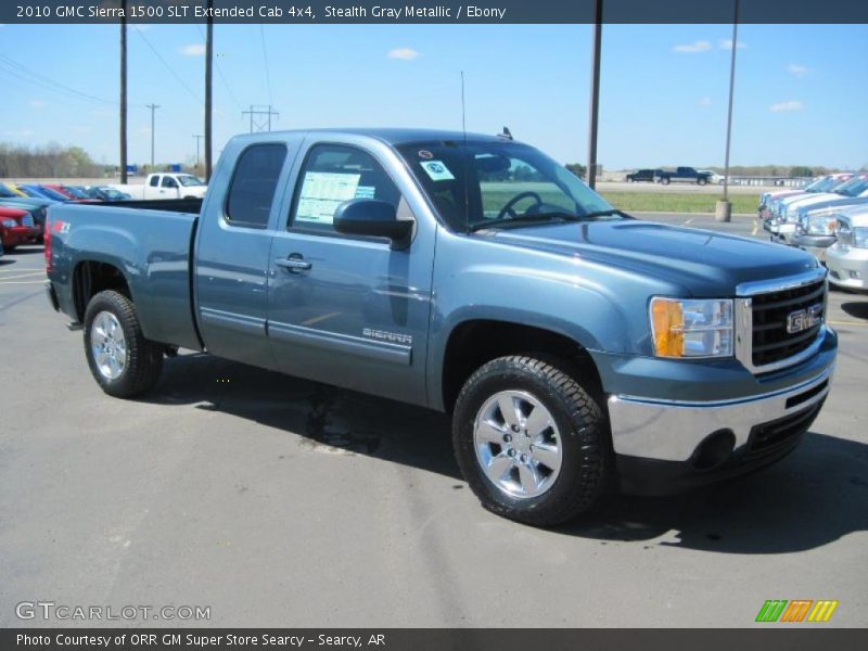 Stealth Gray Metallic / Ebony 2010 GMC Sierra 1500 SLT Extended Cab 4x4