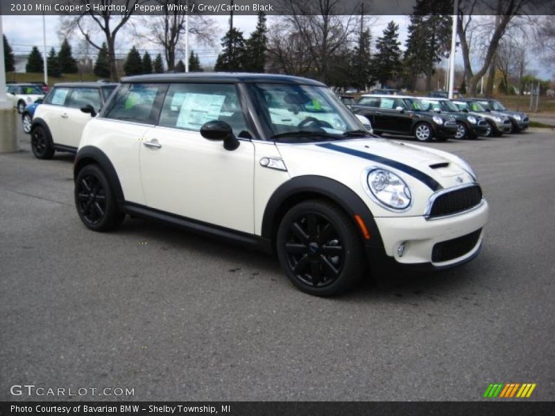 Pepper White / Grey/Carbon Black 2010 Mini Cooper S Hardtop