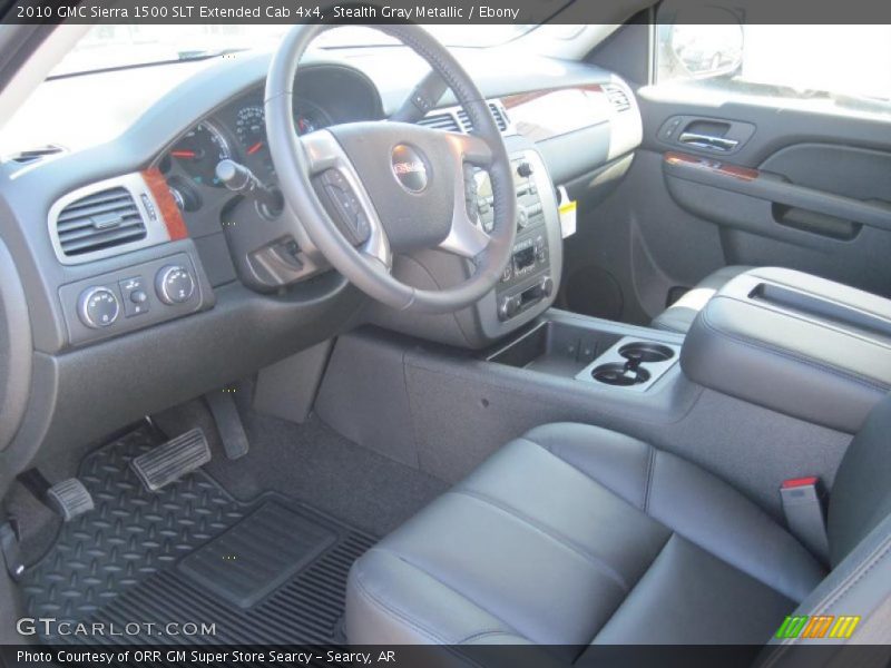 Stealth Gray Metallic / Ebony 2010 GMC Sierra 1500 SLT Extended Cab 4x4