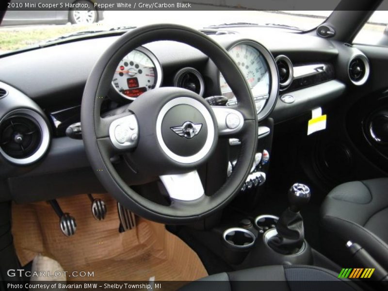 Pepper White / Grey/Carbon Black 2010 Mini Cooper S Hardtop
