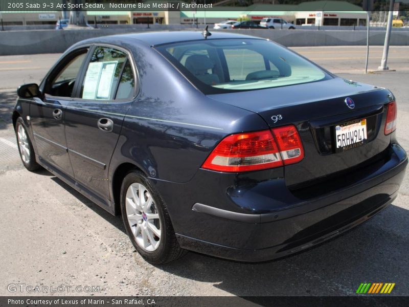 Nocturne Blue Metallic / Parchment 2005 Saab 9-3 Arc Sport Sedan