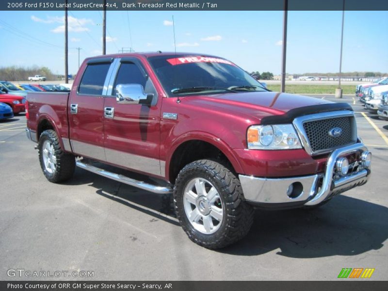 Dark Toreador Red Metallic / Tan 2006 Ford F150 Lariat SuperCrew 4x4