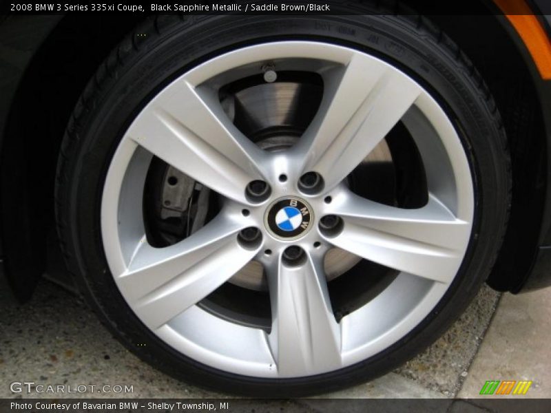 Black Sapphire Metallic / Saddle Brown/Black 2008 BMW 3 Series 335xi Coupe