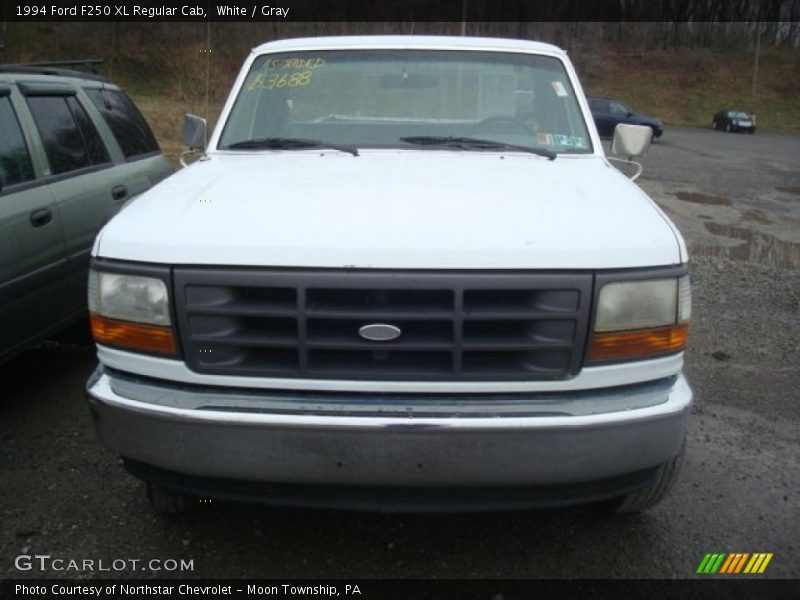 White / Gray 1994 Ford F250 XL Regular Cab