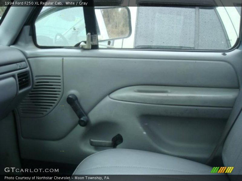 White / Gray 1994 Ford F250 XL Regular Cab