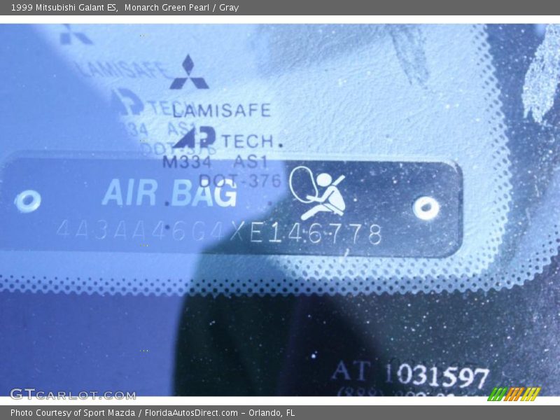 Monarch Green Pearl / Gray 1999 Mitsubishi Galant ES