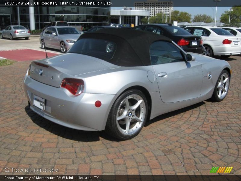 Titanium Silver Metallic / Black 2007 BMW Z4 3.0si Roadster