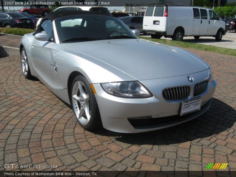 Titanium Silver Metallic / Black 2007 BMW Z4 3.0si Roadster