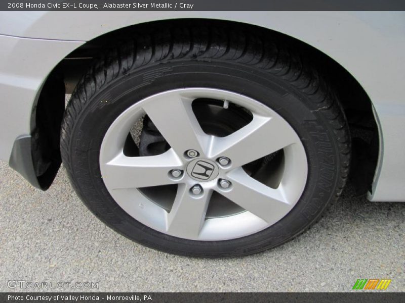 Alabaster Silver Metallic / Gray 2008 Honda Civic EX-L Coupe