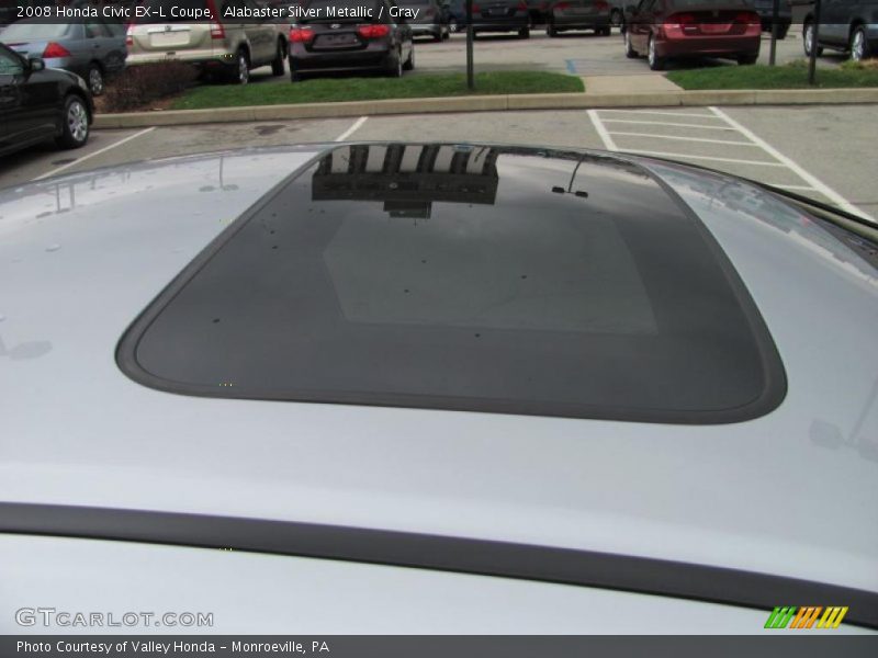 Alabaster Silver Metallic / Gray 2008 Honda Civic EX-L Coupe