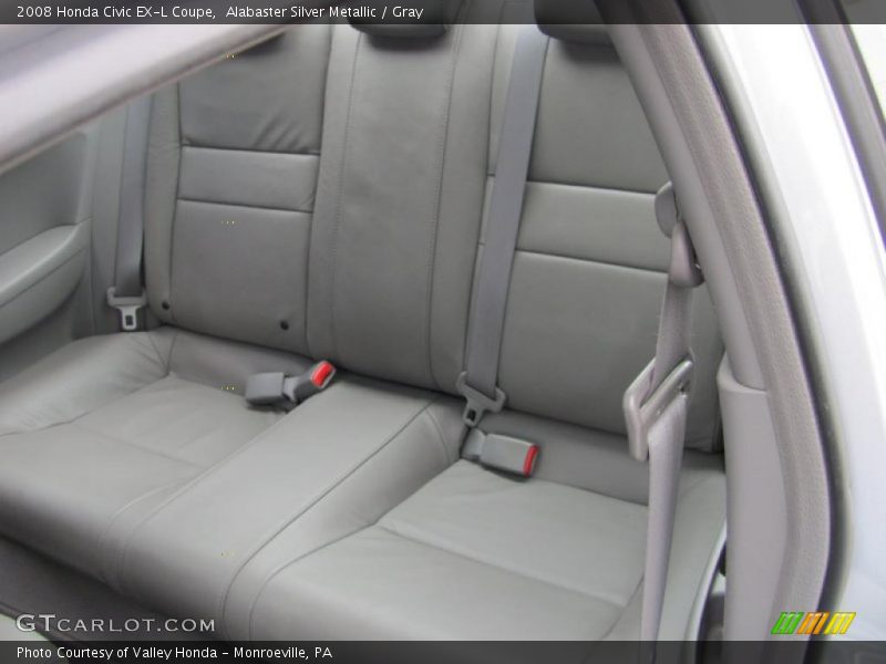 Alabaster Silver Metallic / Gray 2008 Honda Civic EX-L Coupe