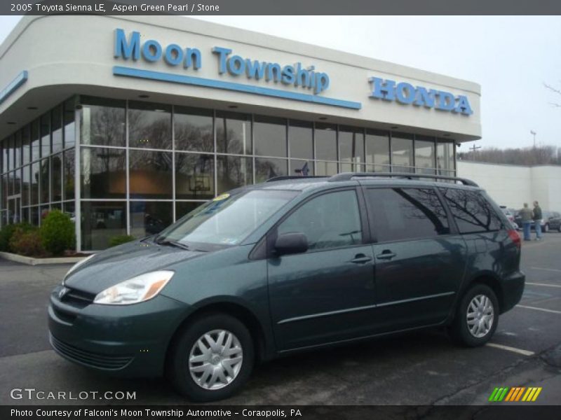 Aspen Green Pearl / Stone 2005 Toyota Sienna LE