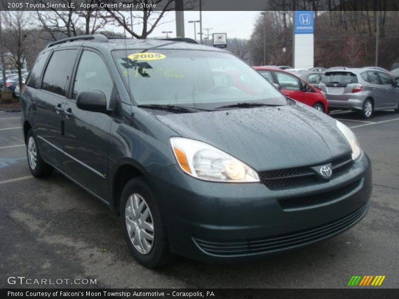 Aspen Green Pearl / Stone 2005 Toyota Sienna LE