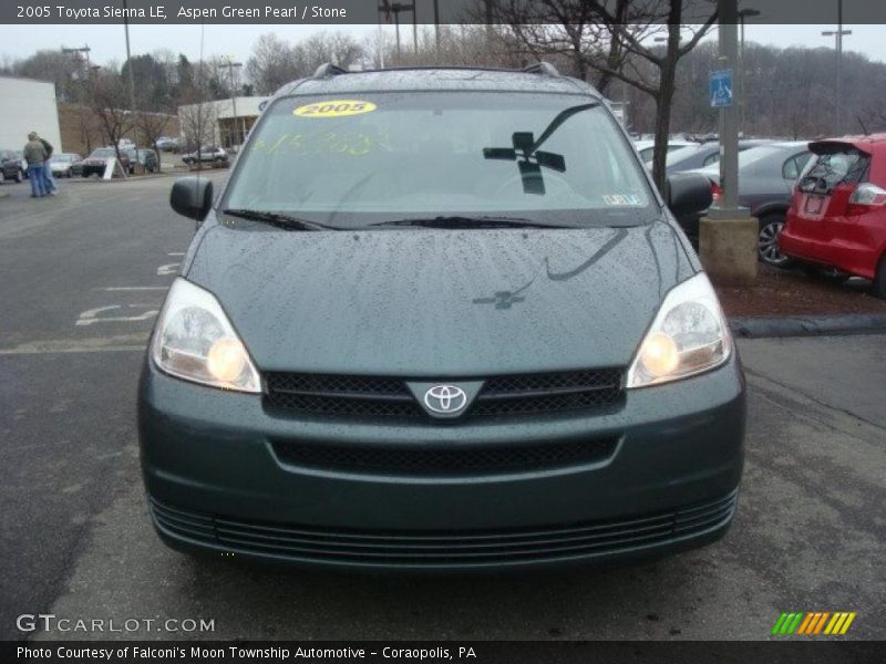 Aspen Green Pearl / Stone 2005 Toyota Sienna LE