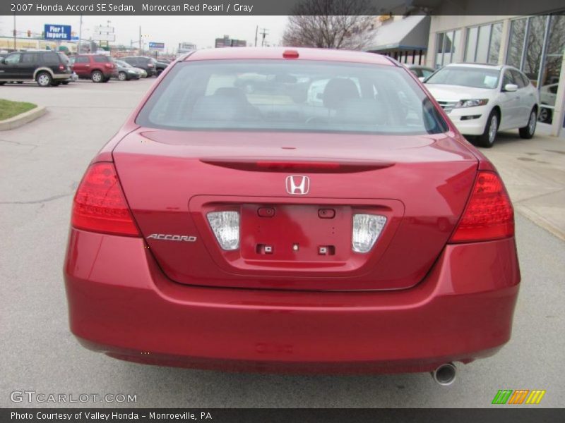 Moroccan Red Pearl / Gray 2007 Honda Accord SE Sedan