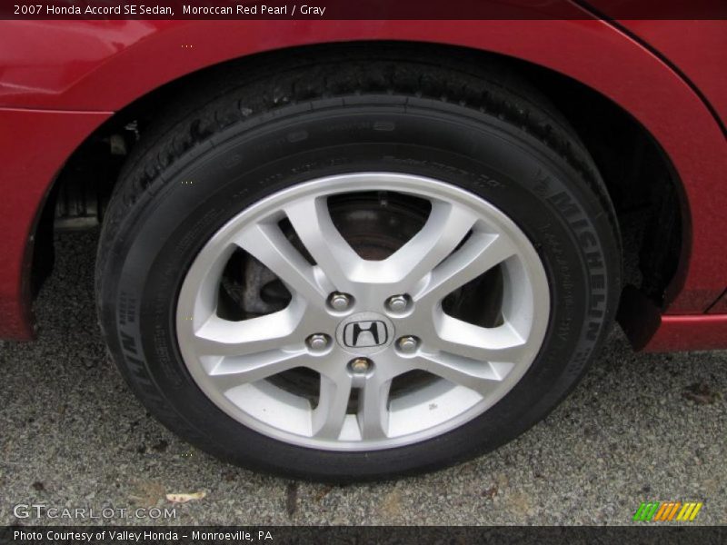 Moroccan Red Pearl / Gray 2007 Honda Accord SE Sedan