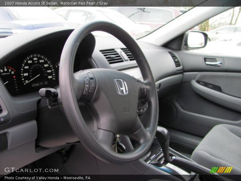 Moroccan Red Pearl / Gray 2007 Honda Accord SE Sedan