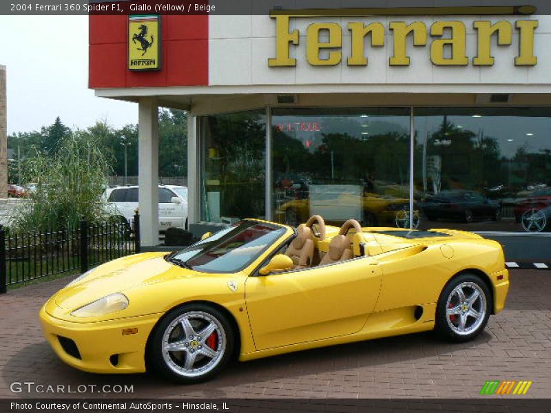 Giallo (Yellow) / Beige 2004 Ferrari 360 Spider F1