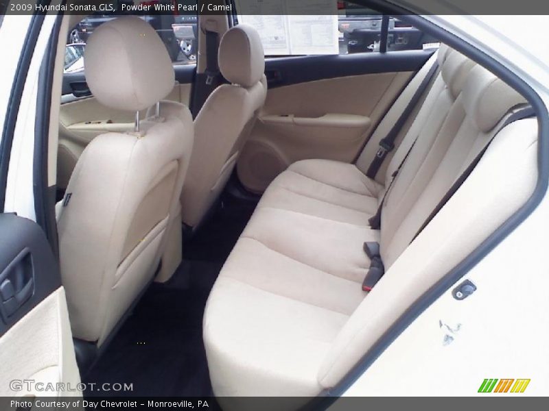 Powder White Pearl / Camel 2009 Hyundai Sonata GLS