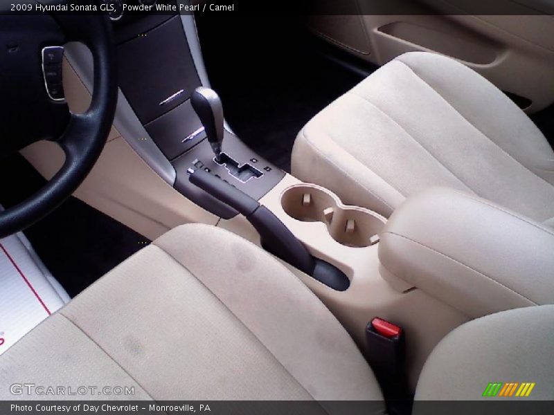 Powder White Pearl / Camel 2009 Hyundai Sonata GLS