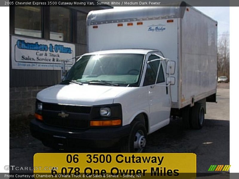 Summit White / Medium Dark Pewter 2005 Chevrolet Express 3500 Cutaway Moving Van