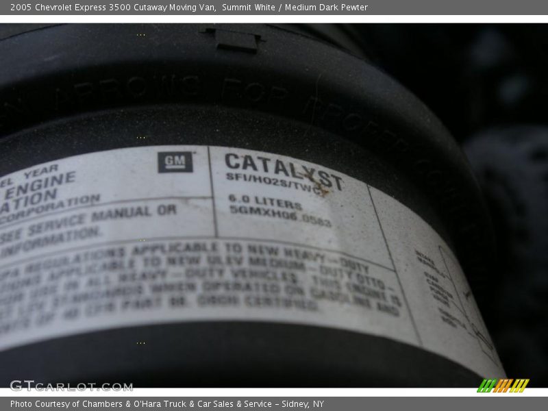Summit White / Medium Dark Pewter 2005 Chevrolet Express 3500 Cutaway Moving Van