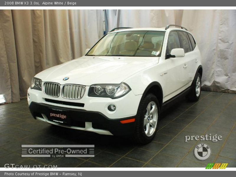 Alpine White / Beige 2008 BMW X3 3.0si