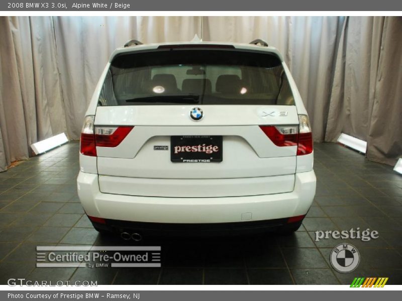 Alpine White / Beige 2008 BMW X3 3.0si