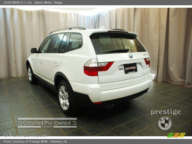 Alpine White / Beige 2008 BMW X3 3.0si