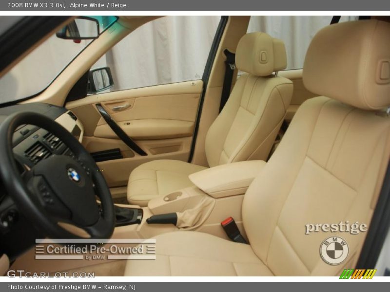 Alpine White / Beige 2008 BMW X3 3.0si