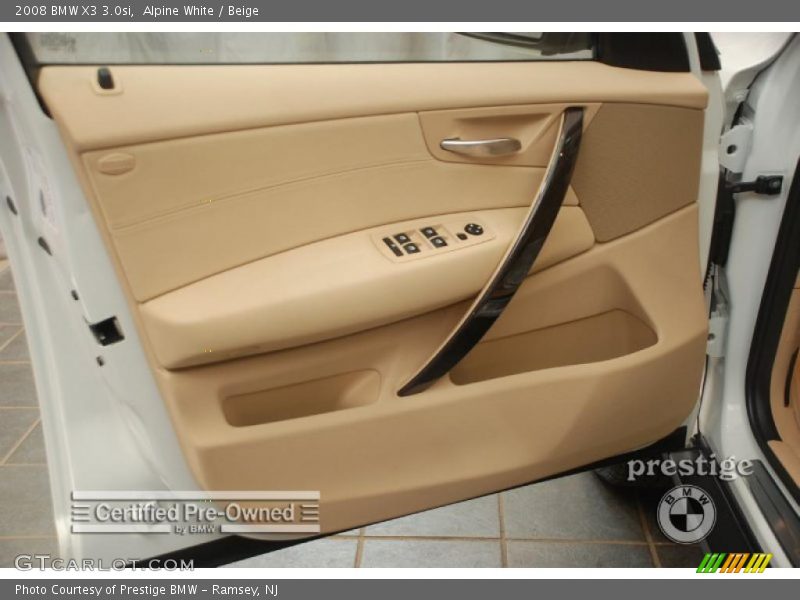 Alpine White / Beige 2008 BMW X3 3.0si