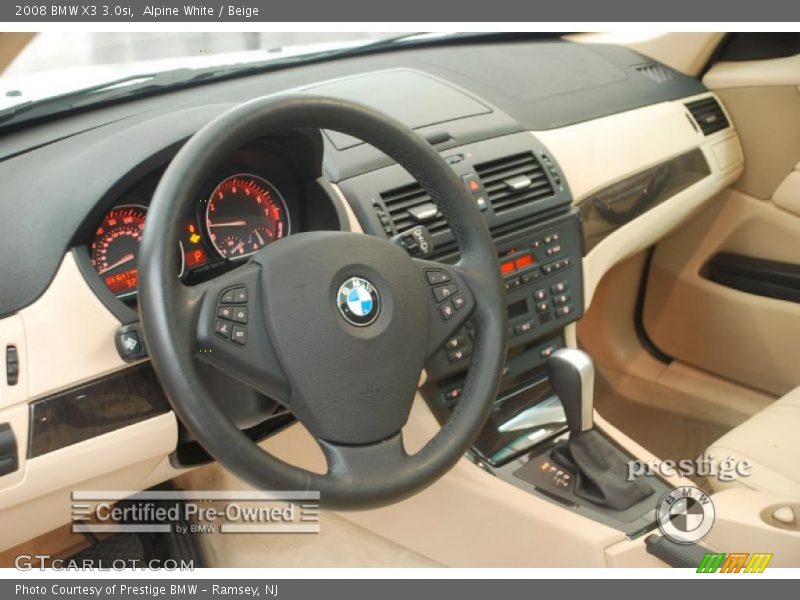 Alpine White / Beige 2008 BMW X3 3.0si
