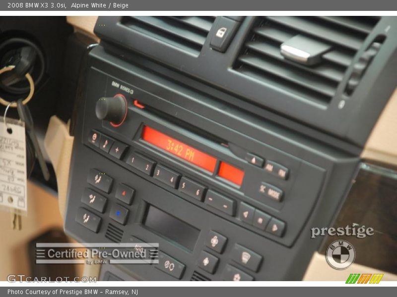Alpine White / Beige 2008 BMW X3 3.0si