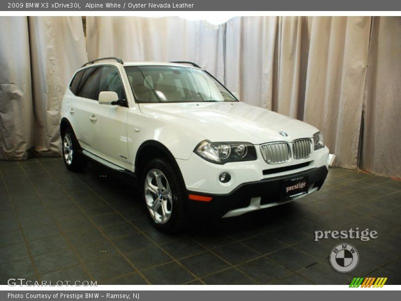 Alpine White / Oyster Nevada Leather 2009 BMW X3 xDrive30i