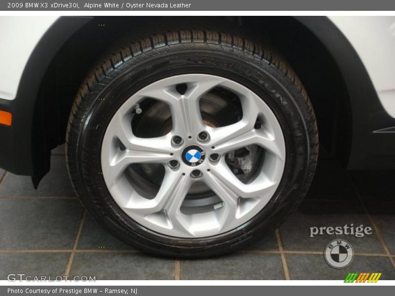 Alpine White / Oyster Nevada Leather 2009 BMW X3 xDrive30i