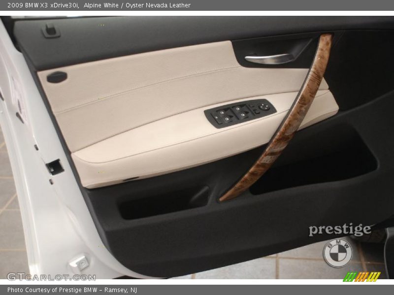 Alpine White / Oyster Nevada Leather 2009 BMW X3 xDrive30i
