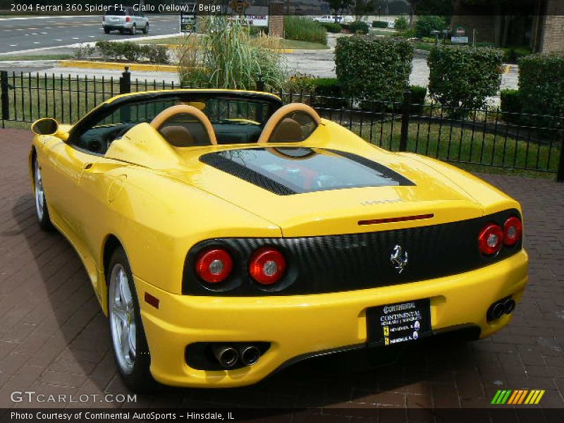 Giallo (Yellow) / Beige 2004 Ferrari 360 Spider F1