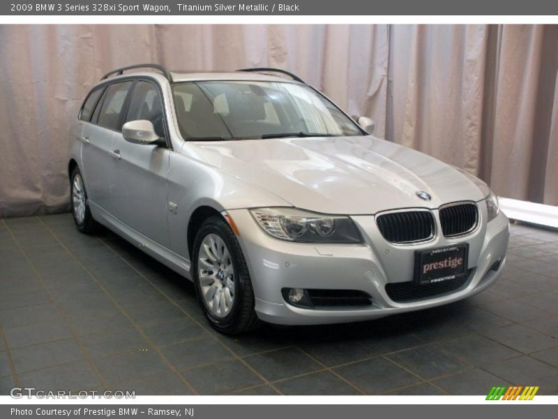 Titanium Silver Metallic / Black 2009 BMW 3 Series 328xi Sport Wagon