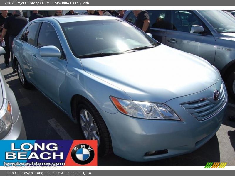 Sky Blue Pearl / Ash 2007 Toyota Camry XLE V6