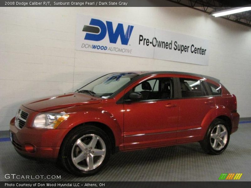 Sunburst Orange Pearl / Dark Slate Gray 2008 Dodge Caliber R/T