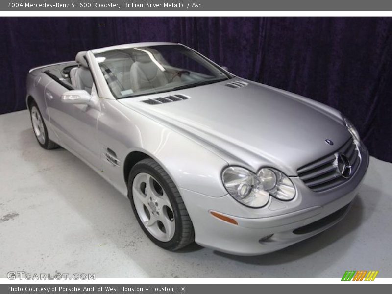 Brilliant Silver Metallic / Ash 2004 Mercedes-Benz SL 600 Roadster