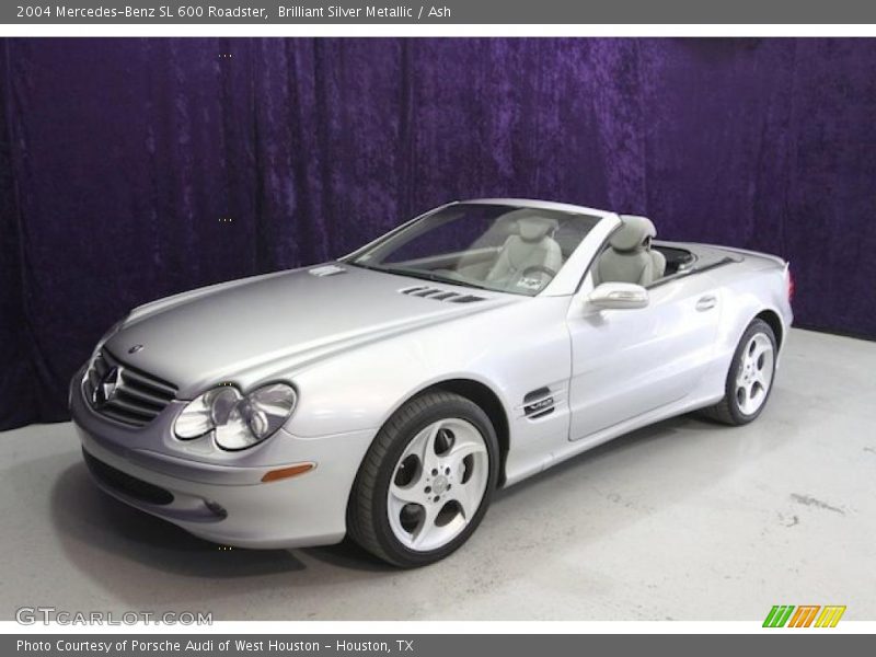 Brilliant Silver Metallic / Ash 2004 Mercedes-Benz SL 600 Roadster
