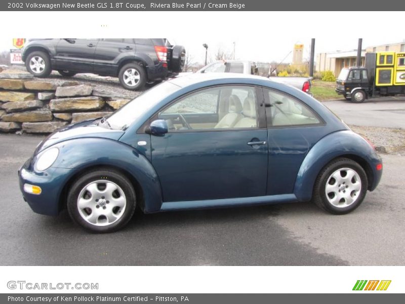 Riviera Blue Pearl / Cream Beige 2002 Volkswagen New Beetle GLS 1.8T Coupe