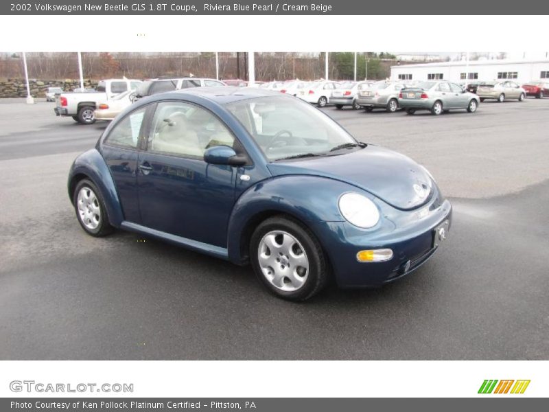 Riviera Blue Pearl / Cream Beige 2002 Volkswagen New Beetle GLS 1.8T Coupe