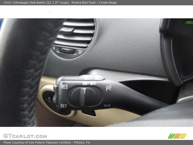 Riviera Blue Pearl / Cream Beige 2002 Volkswagen New Beetle GLS 1.8T Coupe