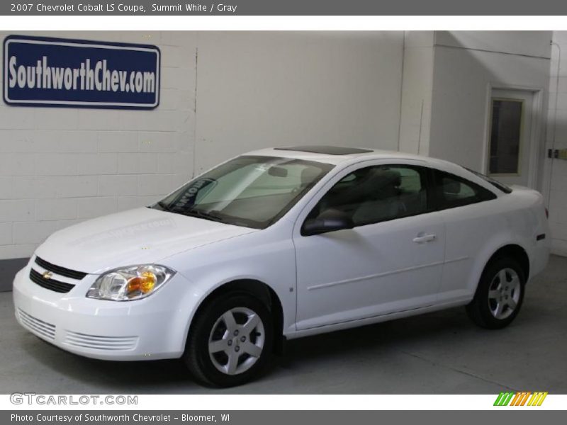 Summit White / Gray 2007 Chevrolet Cobalt LS Coupe