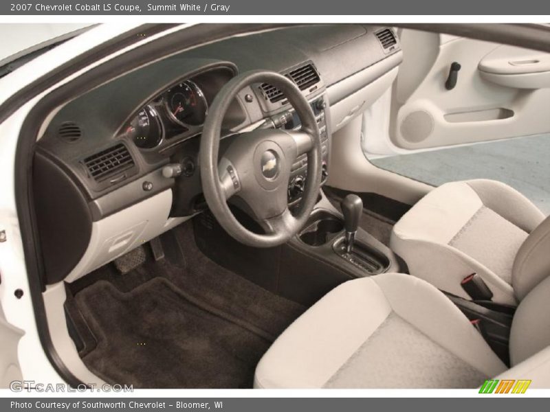Summit White / Gray 2007 Chevrolet Cobalt LS Coupe